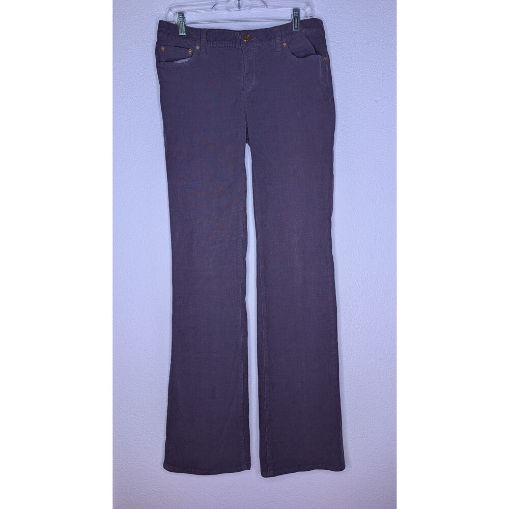 Tory Burch Classic Tory Bootcut Gray Corduroy Jeans Tall 8